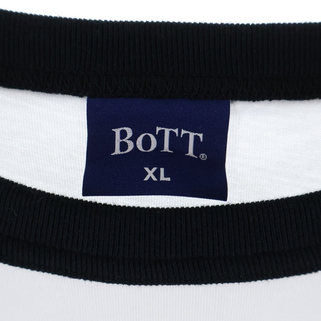 BoTT(ボット) ×Verdy ヴェルディ ラグラン 長袖 カットソー ロングスリーブTシャツ ブラック/ホワイト 254BoTT02