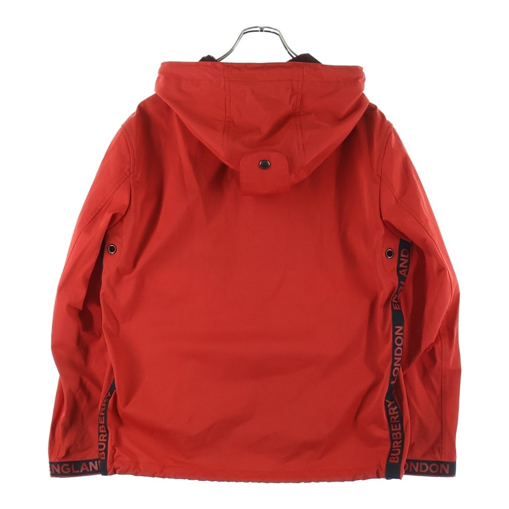 BURBERRY(バーバリー) Logo Twill Hooded Jacket ロゴツイル ジップアップ フーデッドジャケット レッド 8014064