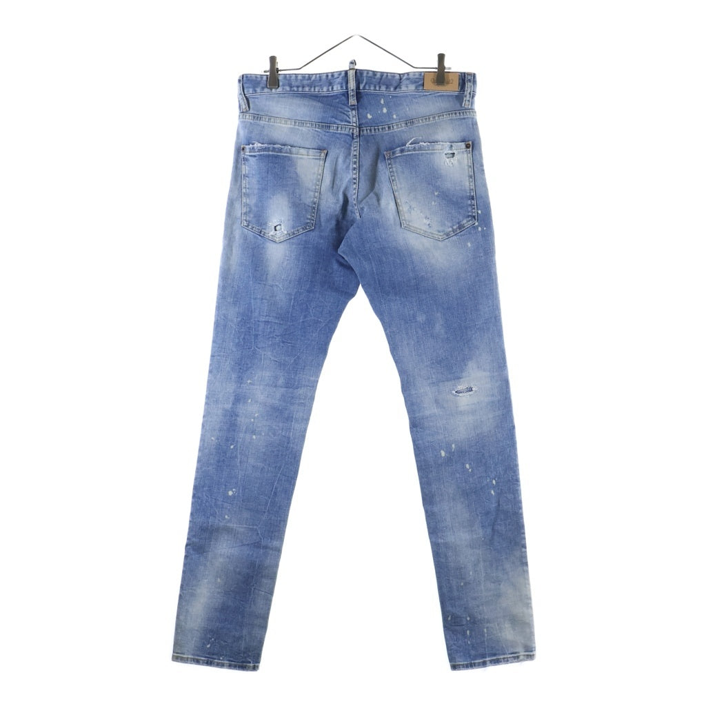 DSQUARED2(ディースクエアード) SKATER JEANS クラッシュ デニム パンツ インディゴ S71LB1254