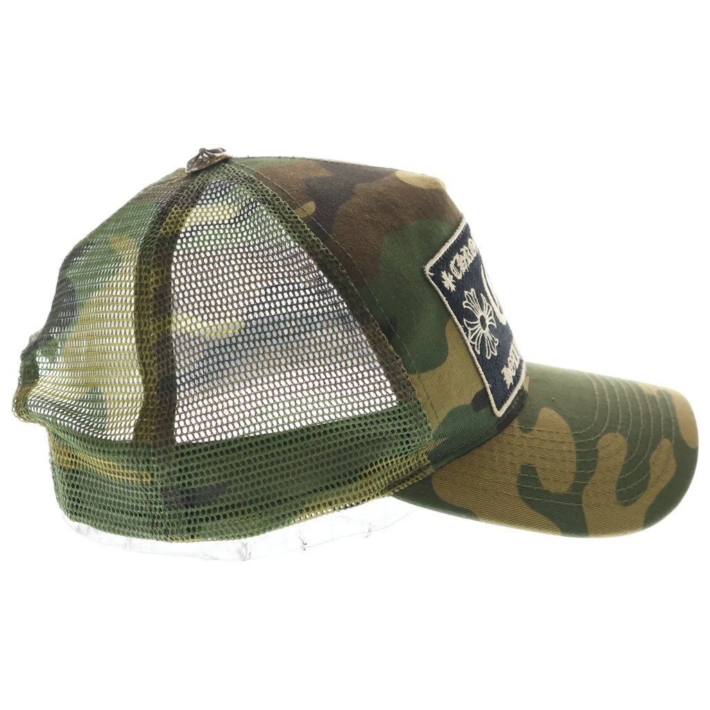 CHROME HEARTS(クロムハーツ) OLD TRUCKER CAP オールドトラッカーキャップ CHパッチクロスボール付カモフラメッシュ帽子 カーキ レディース