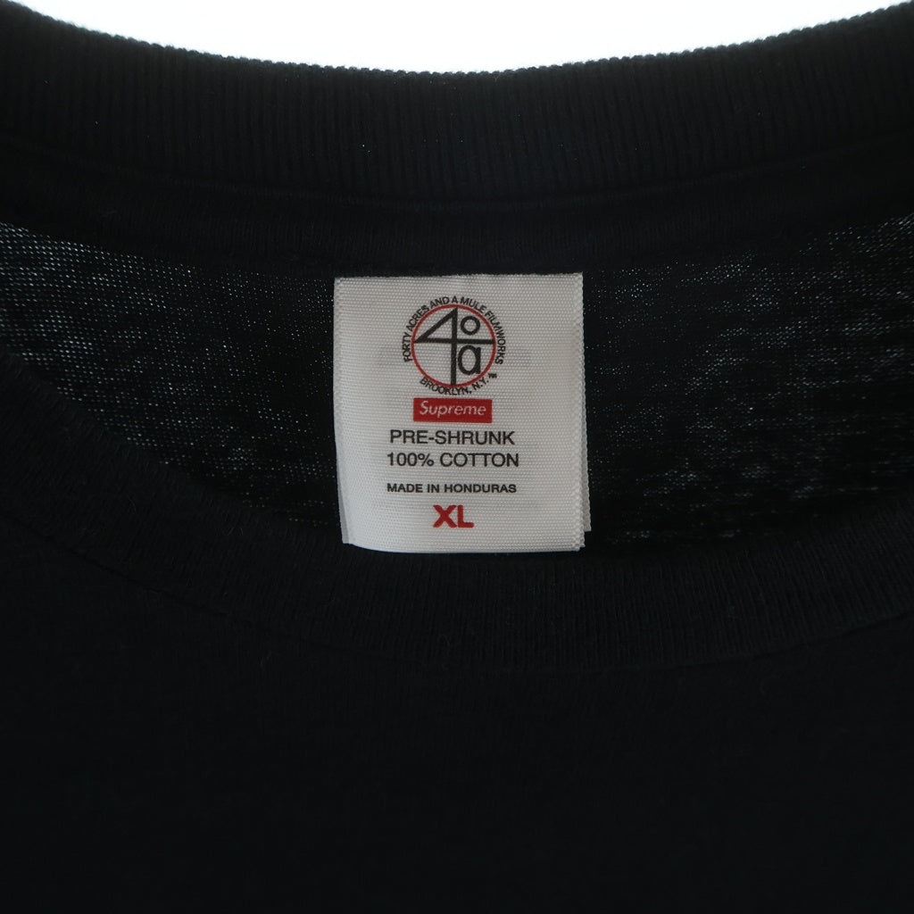 SUPREME(シュプリーム) 25SS 40 Acres Spike Tee 40エーカーズ スパイク フロントフォトプリント クルーネック 半袖Tシャツ カットソー ブラック