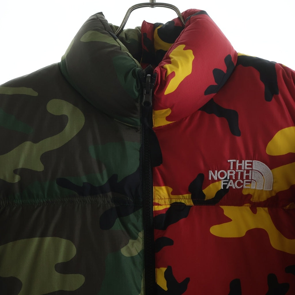 SUPREME(シュプリーム) 24SS × The North Face Split Nuptse Jacket Camo ザノースフェイス スプリットヌプシ ダウンジャケット カモフラ カーキ/レッド ND02400I