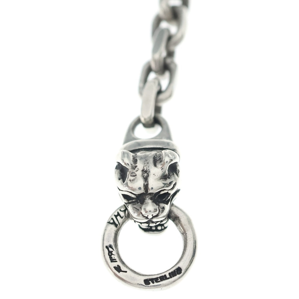 Bill Wall Leather/BWL(ビルウォールレザー) Square Chain with Small Dog Head Necklace スクエア チェーン スモール ドッグヘッド ネックレス シルバー
