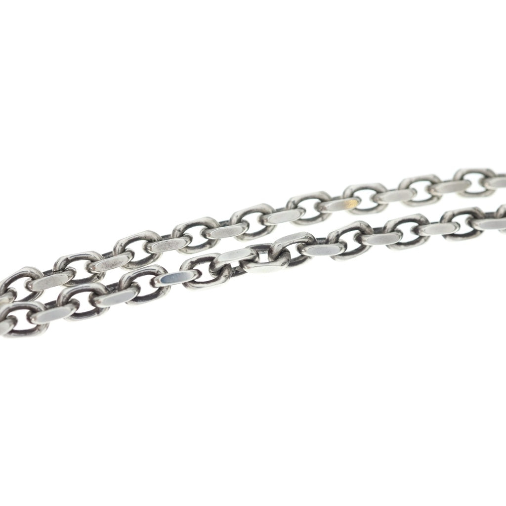 Bill Wall Leather/BWL(ビルウォールレザー) Square Chain with Small Dog Head Necklace スクエア チェーン スモール ドッグヘッド ネックレス シルバー