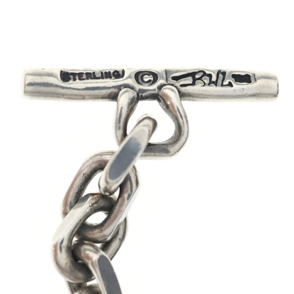 Bill Wall Leather/BWL(ビルウォールレザー) Square Chain with Small Dog Head Necklace スクエア チェーン スモール ドッグヘッド ネックレス シルバー