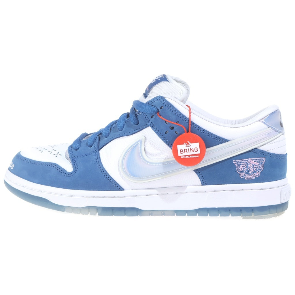 NIKE(ナイキ) ×BORN X RAISED DUNK LOW PRO QS ONE BLOCK AT A TIME ボーンアンドレイズド SBダンク ロー プロ ローカットスニーカー ブルー/ホワイト US9/27cm FN7819-400