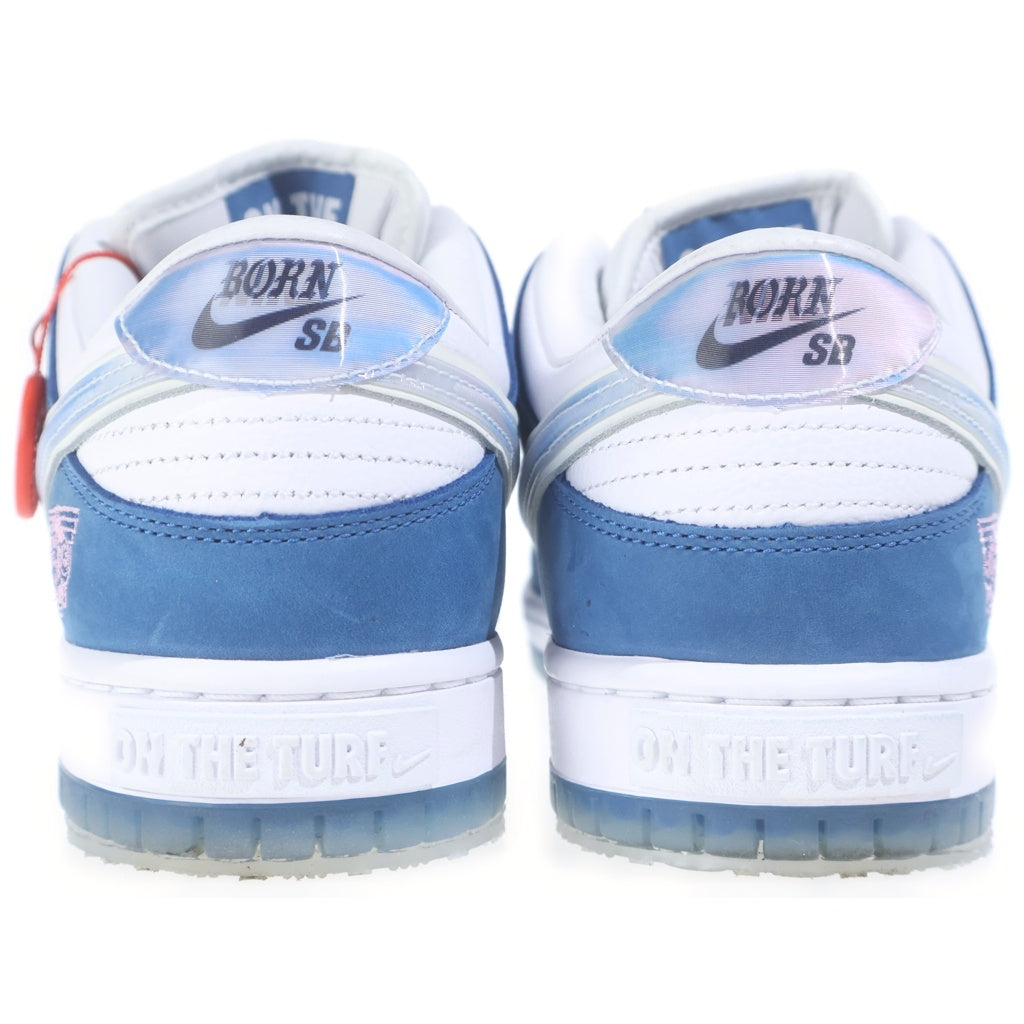 NIKE(ナイキ) ×BORN X RAISED DUNK LOW PRO QS ONE BLOCK AT A TIME ボーンアンドレイズド SBダンク ロー プロ ローカットスニーカー ブルー/ホワイト US9/27cm FN7819-400