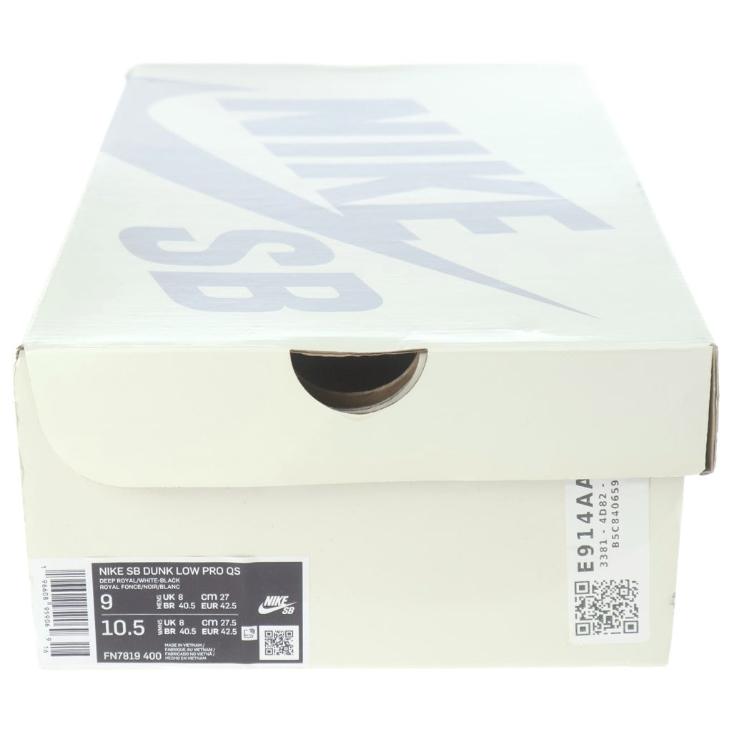 NIKE(ナイキ) ×BORN X RAISED DUNK LOW PRO QS ONE BLOCK AT A TIME ボーンアンドレイズド SBダンク ロー プロ ローカットスニーカー ブルー/ホワイト US9/27cm FN7819-400