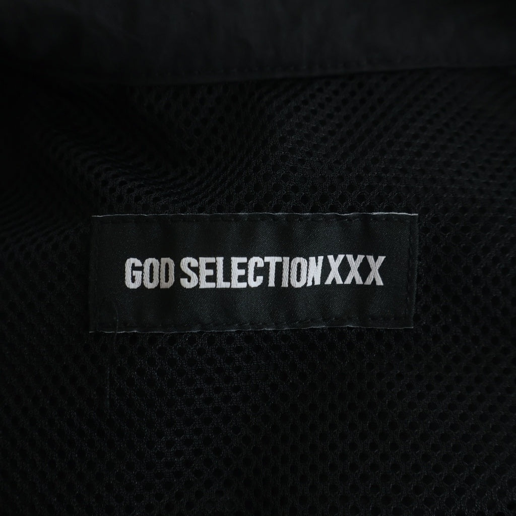 GOD SELECTION XXX(ゴッドセレクショントリプルエックス) ナイロン ジップアップ ジャケット ブラック
