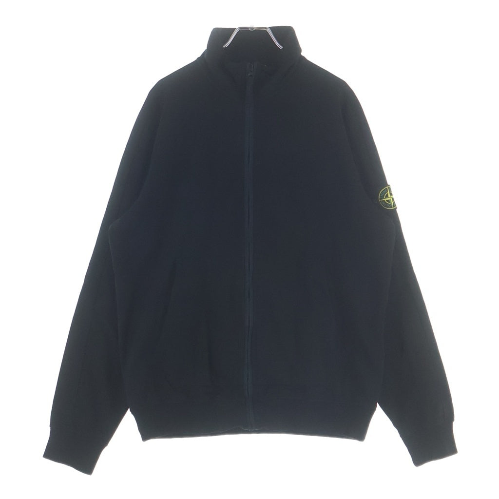 STONE ISLAND(ストーンアイランド) ワッペンロゴ スタンダードカラー スウェット ジップアップ ジャケット ブラック 801564952