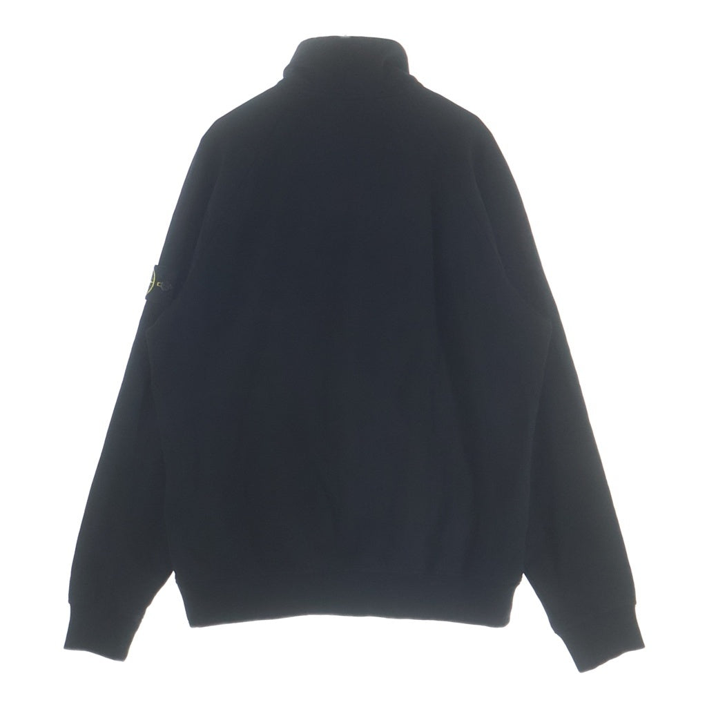 STONE ISLAND(ストーンアイランド) ワッペンロゴ スタンダードカラー スウェット ジップアップ ジャケット ブラック 801564952