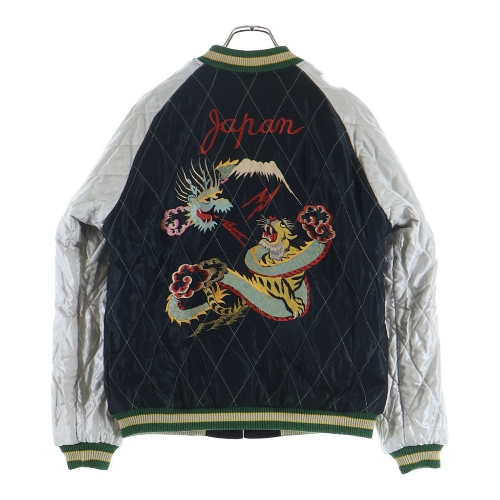 東洋エンタープライズ(トウヨウエンタープライズ) Mid 1950s Style Velveteen Souvenir Jacket SPIDERWEB SNAKE & SKULL” × DRAGON & TIGER 別珍 リバーシブル スカジャン ブラック TT15666