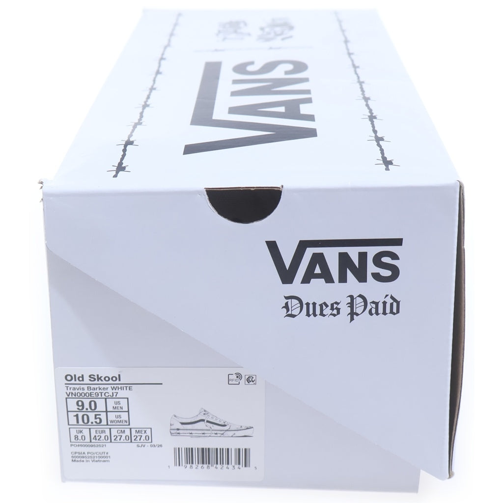 VANS(ヴァンズ) ×Travis Barker トラヴィス・バーカー Old Skool ローカット スニーカー ホワイト US9/27cm 721356