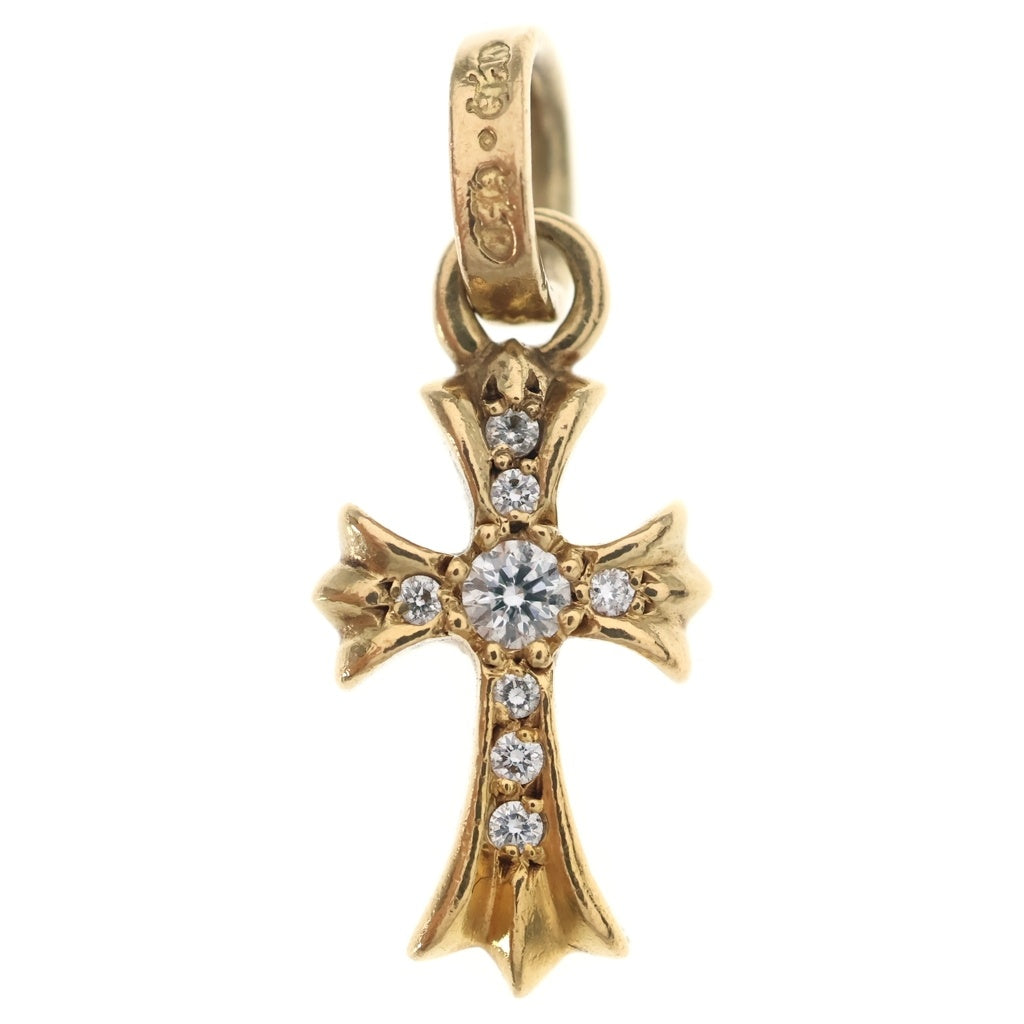 CHROME HEARTS(クロムハーツ) 22K CRS BBYFAT P/DIA ベイビーファットクロス PAVEダイヤ ペンダントトップ ゴールド BCA035 レディース