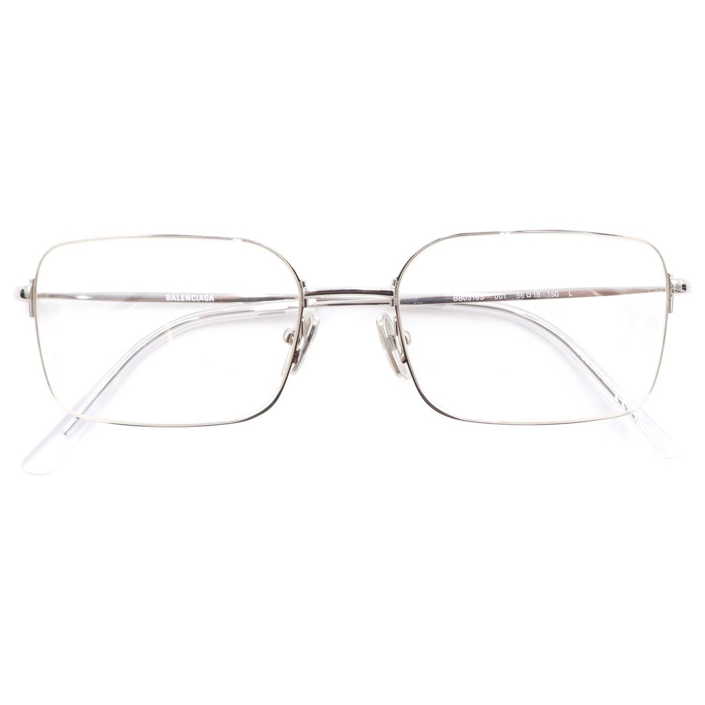 BALENCIAGA(バレンシアガ) Invisible Rectangle サングラス メガネ BB0316S シルバー クリア
