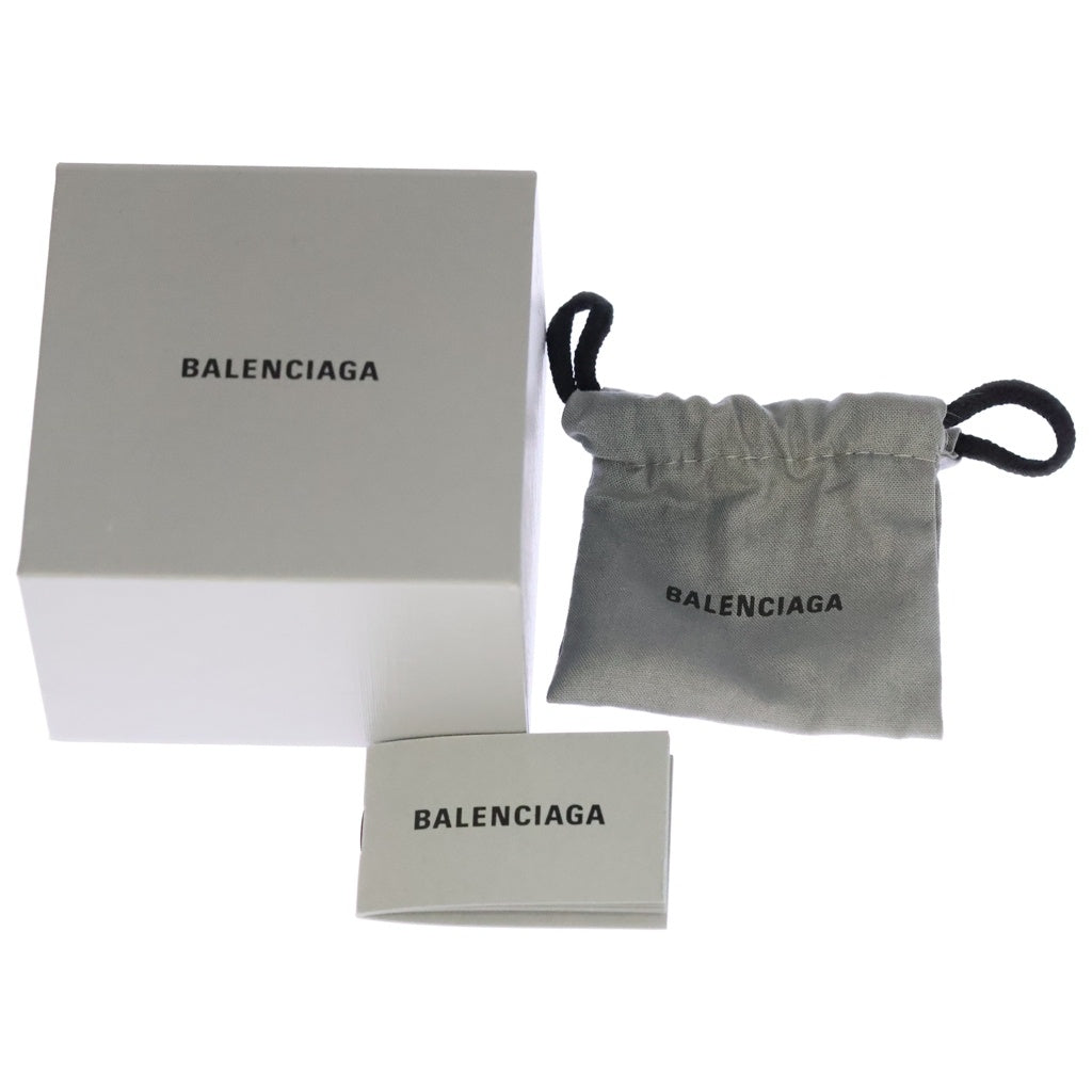 BALENCIAGA(バレンシアガ) Cagole Stud ラインストーン ピアス シルバー