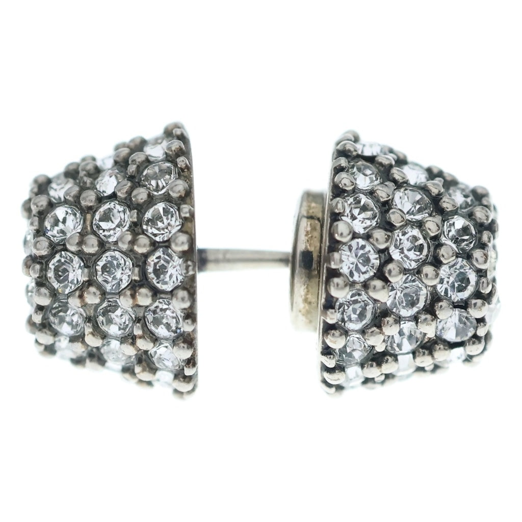 BALENCIAGA(バレンシアガ) Cagole Stud ラインストーン ピアス シルバー レディース