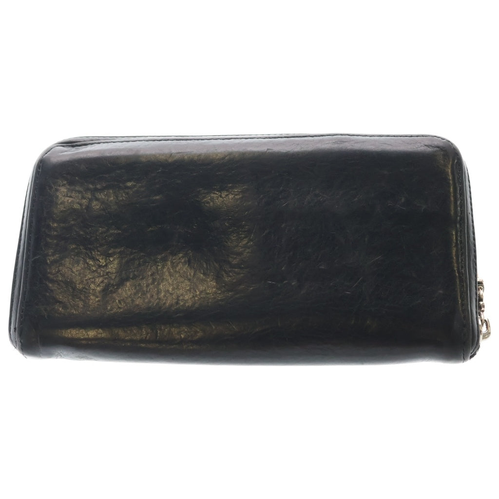 CHROME HEARTS(クロムハーツ) REC F ZIP PLANE プレーン ラウンドジップレザーウォレット 財布 ブラック BCA370