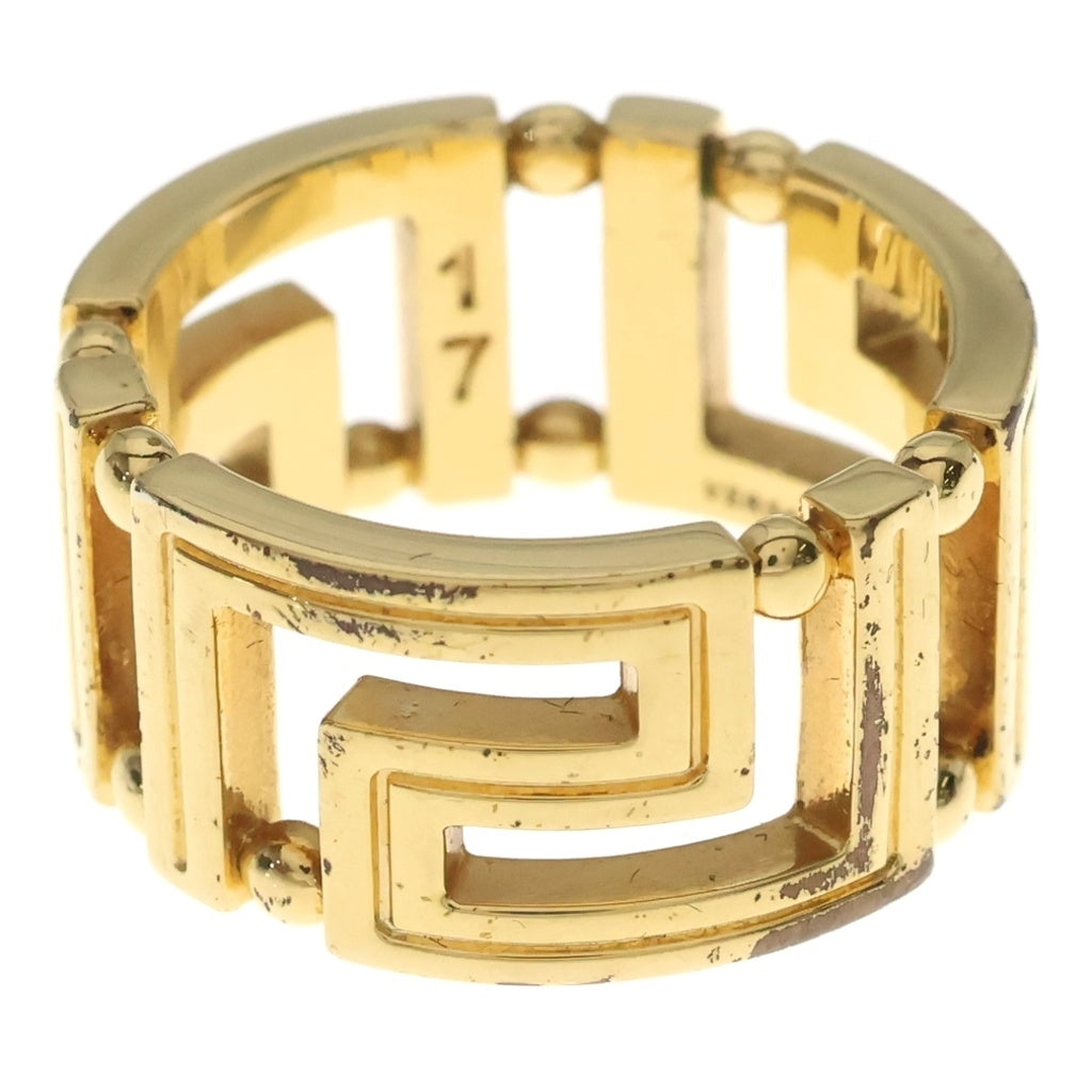 VERSACE(ヴェルサーチ) Greca cut out Ring リング 指輪 ゴールド