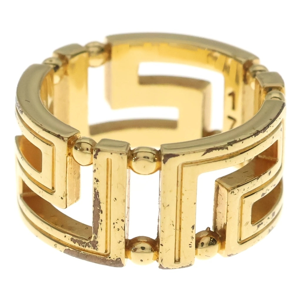 VERSACE(ヴェルサーチ) Greca cut out Ring リング 指輪 ゴールド