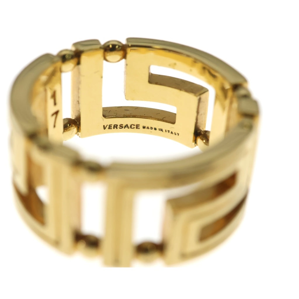 VERSACE(ヴェルサーチ) Greca cut out Ring リング 指輪 ゴールド