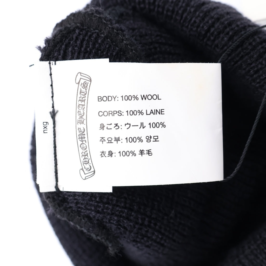 CHROME HEARTS(クロムハーツ) WOOL WATCH CAP CHプラス ホースシューニットキャップ ビーニー帽子 ブラック