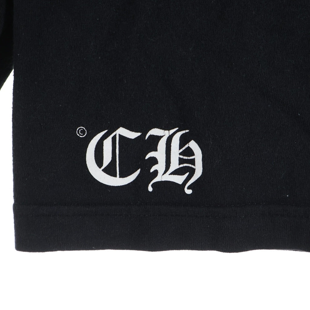 CHROME HEARTS(クロムハーツ) OLD CHプラスプリント ホースシュー クルーネック長袖Tシャツカットソー ブラック