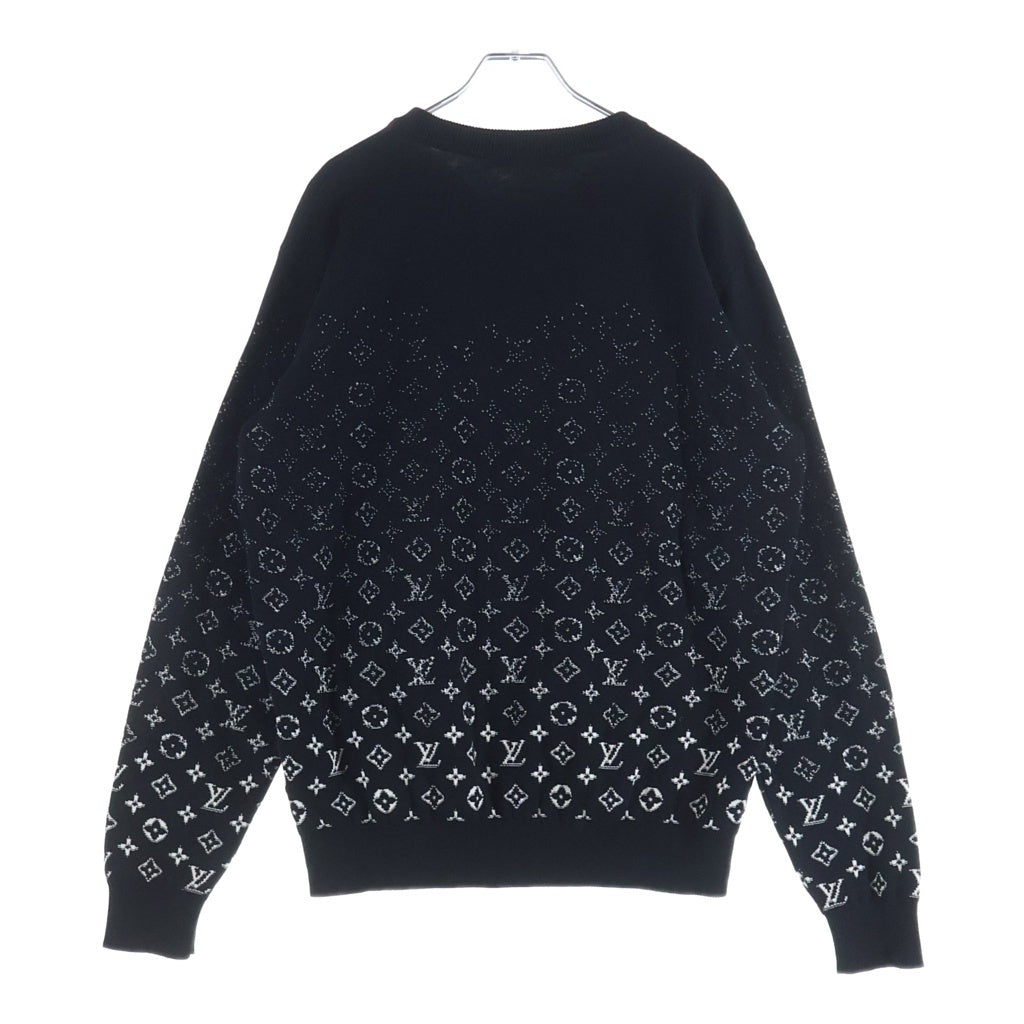 LOUIS VUITTON(ルイヴィトン) 23SS LVSE モノグラム グラディエント クルーネック コットン ニットセーター ブラック RM231Q USO HKN44W