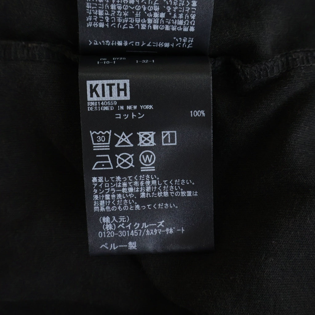 KITH(キス) 大阪限定 招き猫 ロゴプリント 半袖 カットソー Tシャツ ブラック