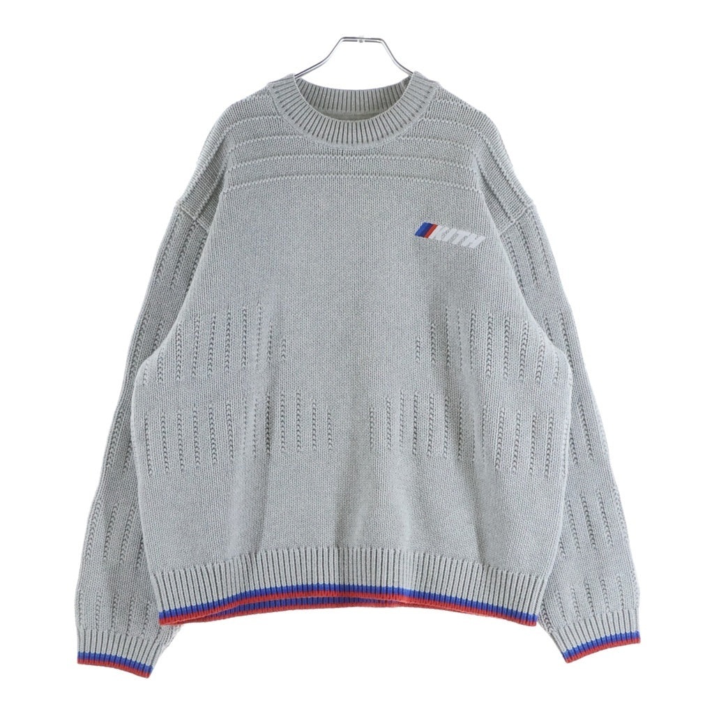 KITH(キス) xBMW Sven Crewneck Sweater ロゴ刺繍 クルーネック ニット セーター グレー