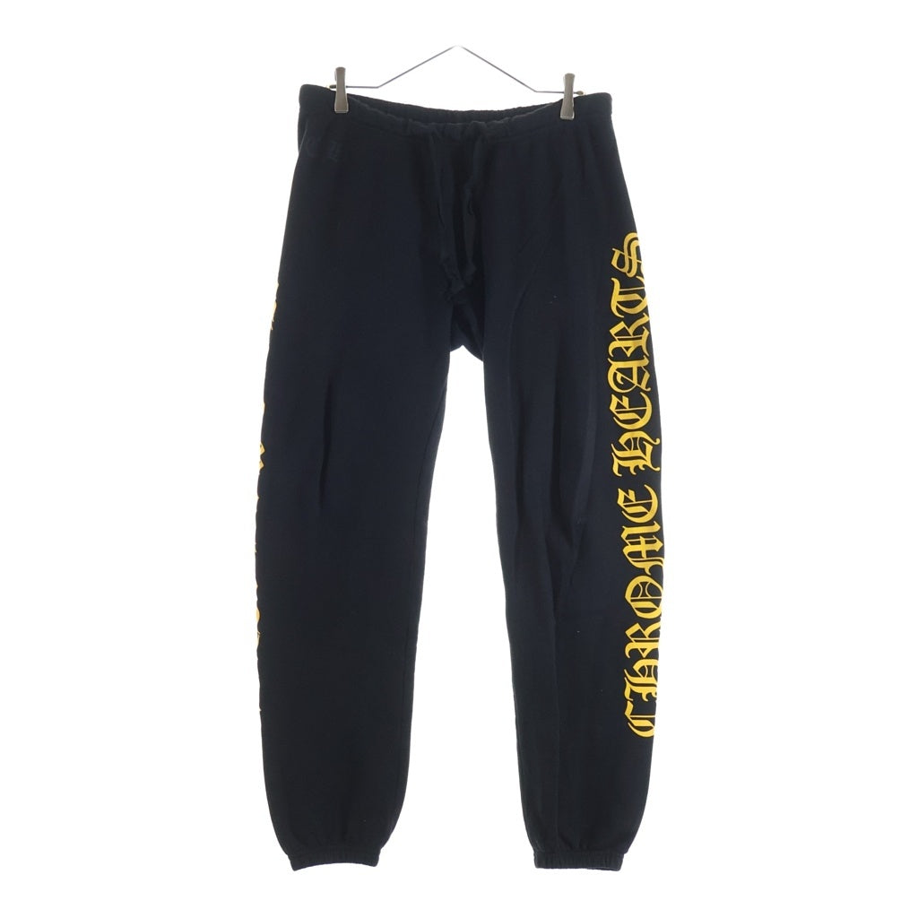 CHROME HEARTS(クロムハーツ) Side Logo Sweat Long Pants サイドロゴプリント スウェットパンツ ブラック/イエロー