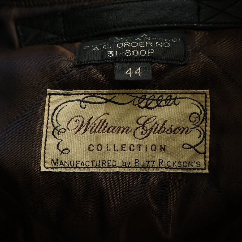 Buzz Rickson's(バズリクソンズ) WILLIAM GIBSON COLLECTION Type A-1 レザー切り替え フライトジャケット グリーン/ブラック