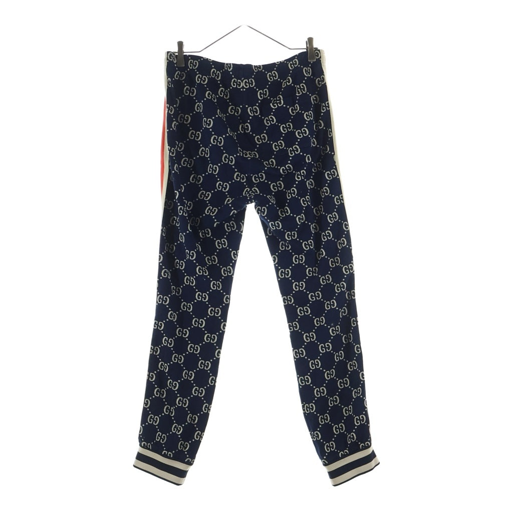 GUCCI(グッチ) 18AW GG JACQUARD SWEAT PANTS GGジャガード ジョギング スウェットトラックパンツ ネイビー 496920 X9V05