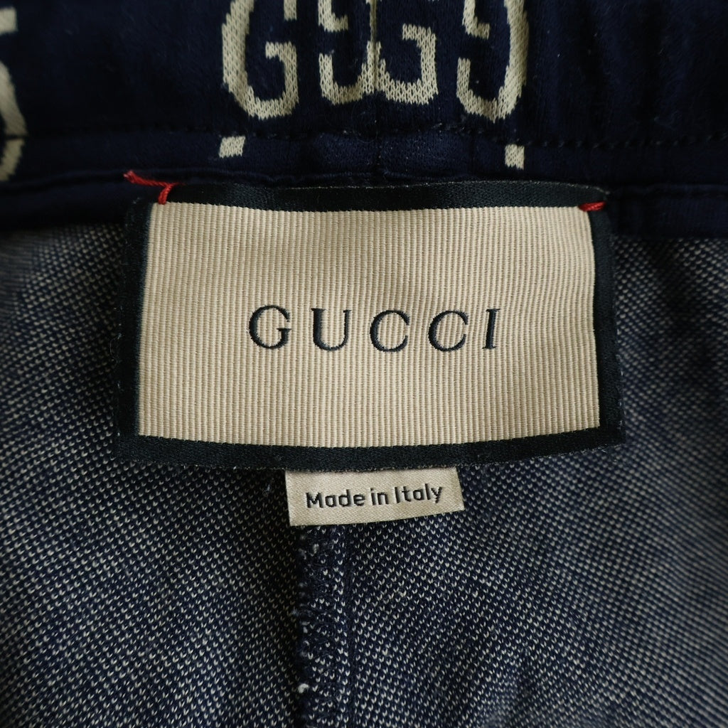 GUCCI(グッチ) 18AW GG JACQUARD SWEAT PANTS GGジャガード ジョギング スウェットトラックパンツ ネイビー 496920 X9V05