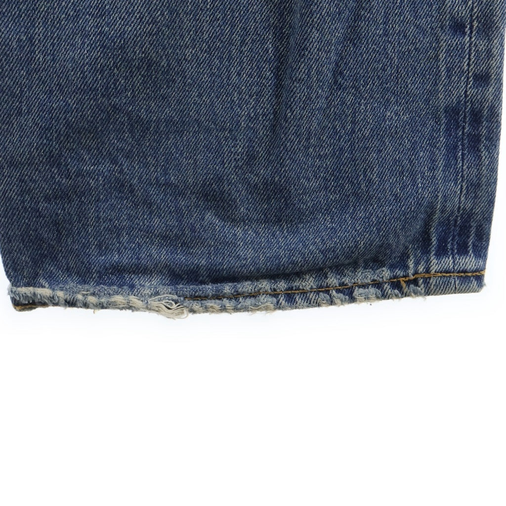 DAIRIKU(ダイリク) 21SS Leather Patch Work Slim Denim Pants レザーパッチワーク スリムデニムパンツ インディゴ 21SSB-6 21SSB-6
