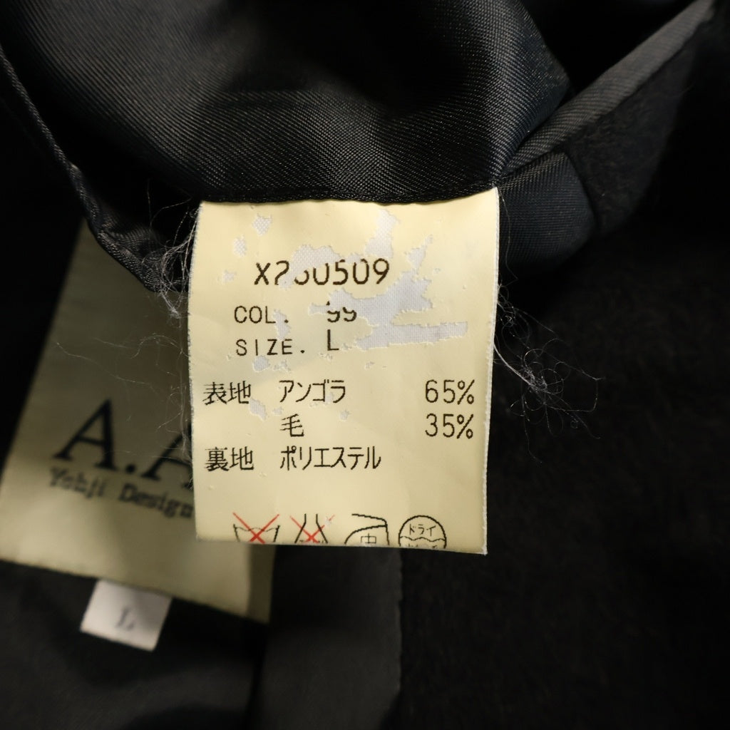 NO BRAND(ノーブランド) A.A.R Yohji Design Studio アンゴラ ウール チェスターコート ブラック