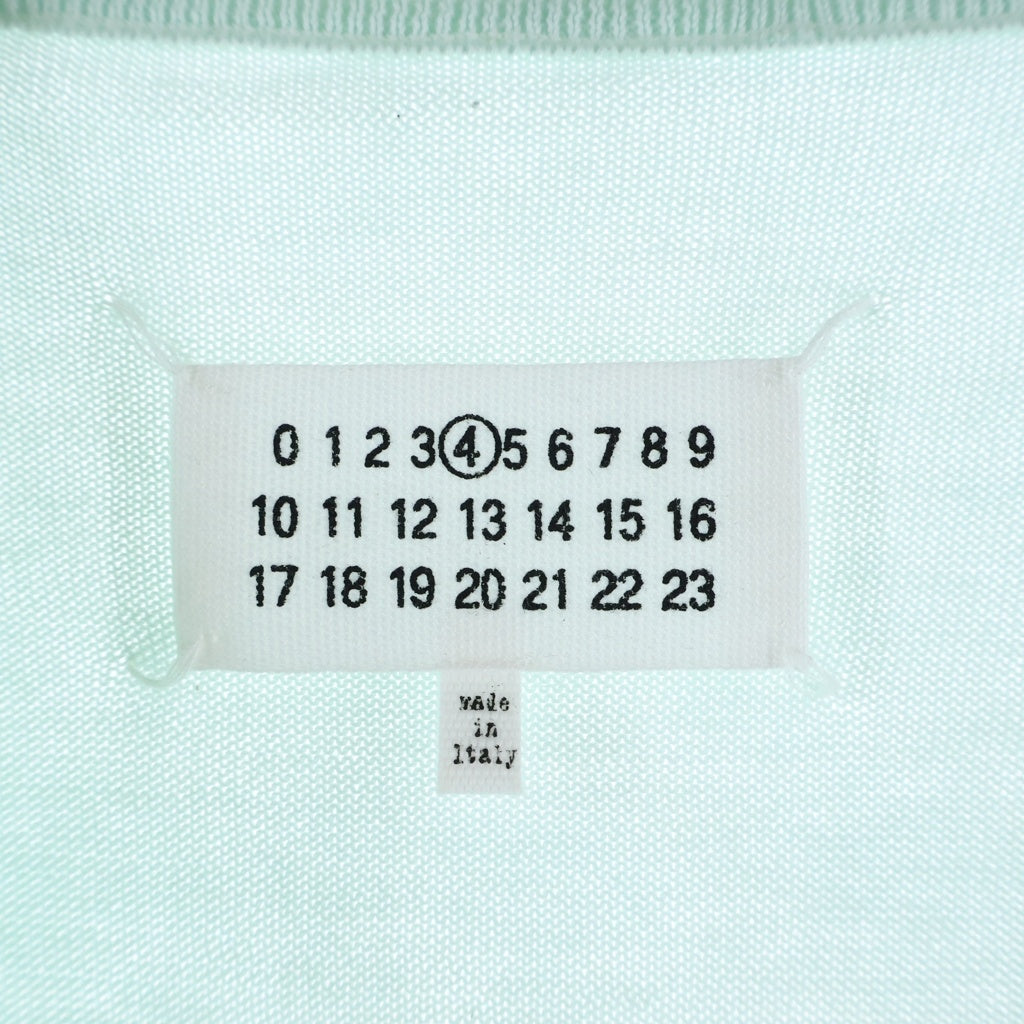 Maison Margiela(メゾンマルジェラ) 19SS エルボーパッチ Vネック カーディガン ライトグリーン S51HA0932 レディース