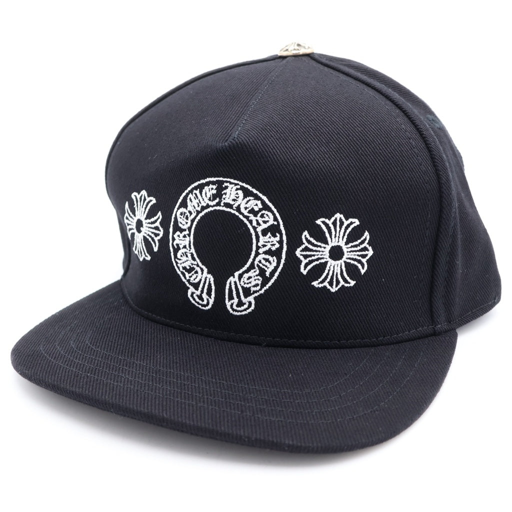 CHROME HEARTS(クロムハーツ) BASEBALL TRUCKER ホースシュー刺繍キャップ ブラック ‐