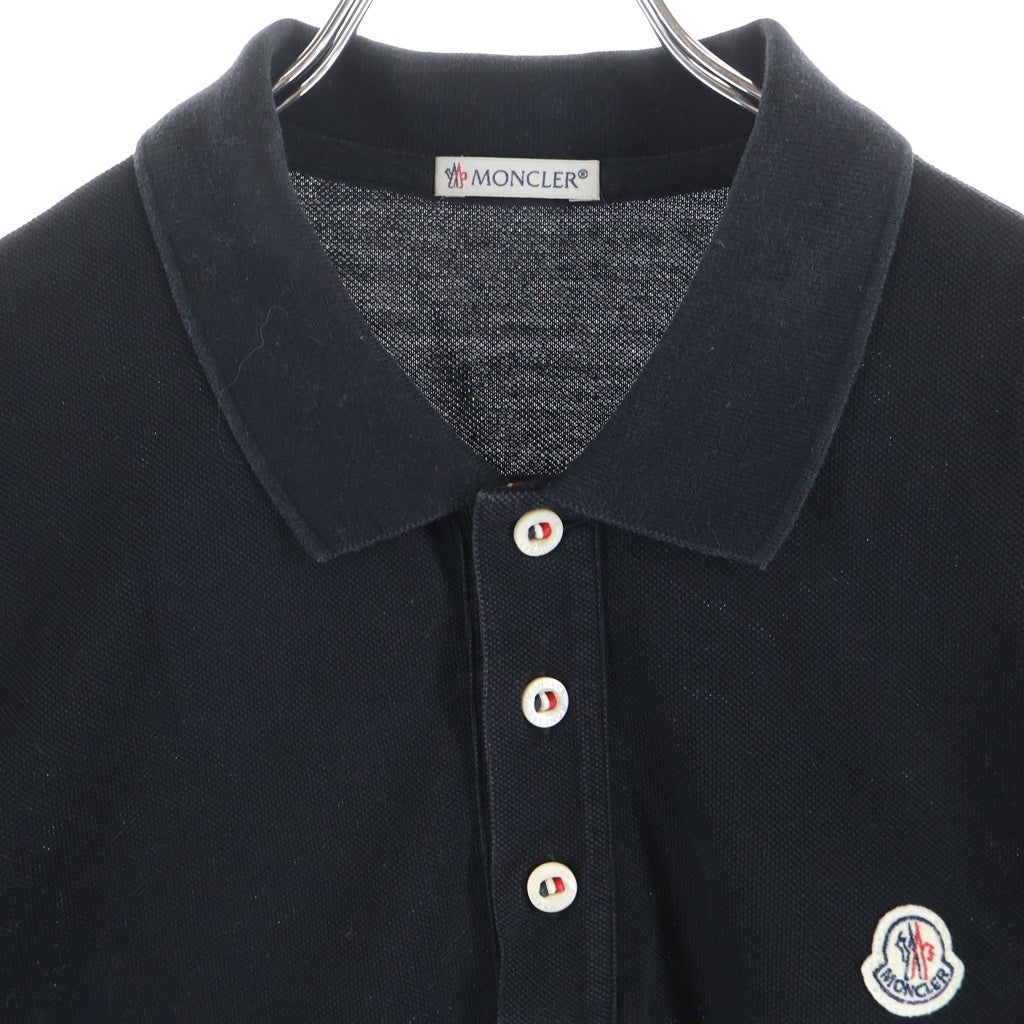 MONCLER(モンクレール) 16SS MAGLIA POLO MANICA CORTA ワッペンロゴ ポロシャツ 半袖シャツ ブラック B10918340800 84556 B10918340800 84556