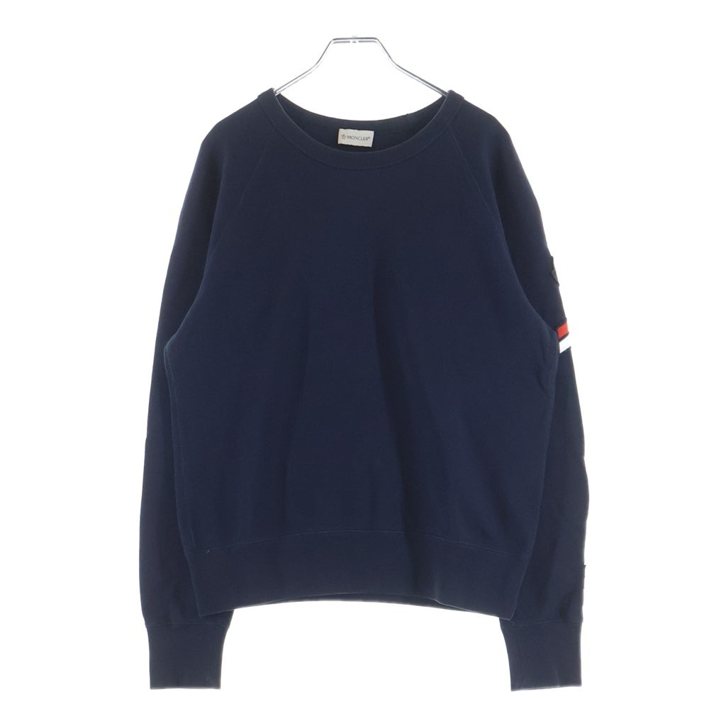 MONCLER(モンクレール) 16AW MAGLIA GIROCOLLO ワッペンロゴ スウェット トレーナー ネイビー B20918024400 80984 B20918024400 80984