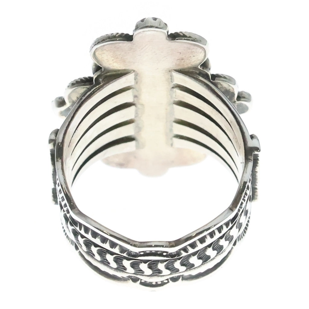 INDIAN JEWELRY(インディアンジュエリー) NAVAJO Darrell Cadman ナバホ族 ダレルキャドマン ロイストンターコイズ リング シルバー/ブルー