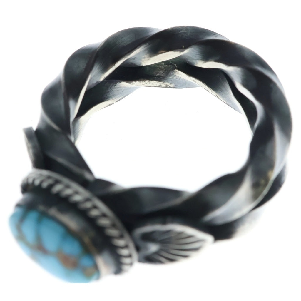 INDIAN JEWELRY(インディアンジュエリー) NAVAJO Andy Cadman ナバホ族 アンディキャドマン キングマンターコイズ リング シルバー/ブルー