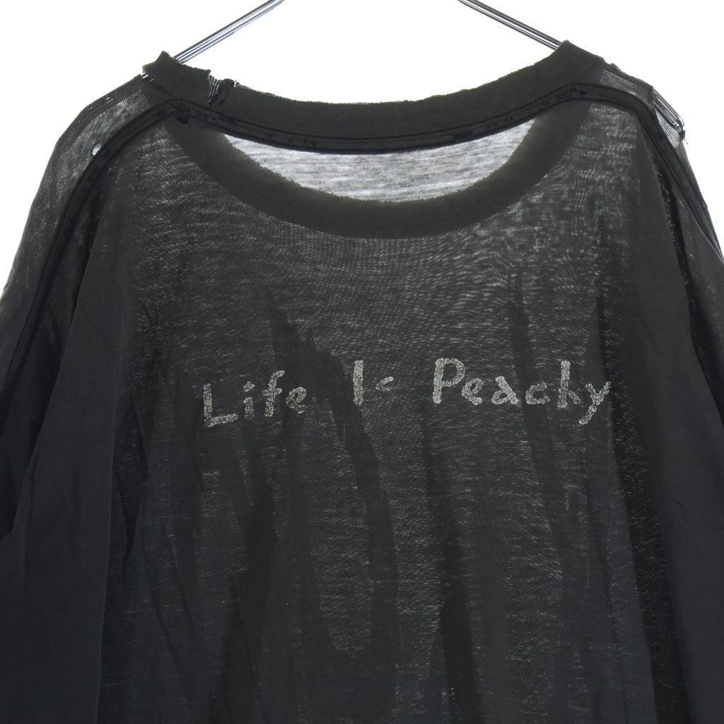 VINTAGE(ヴィンテージ) KORN LIFE IS PEACHY TEE コーン ライフ イズ ピーチー ショートスリーブ半袖Tシャツ カットソー ブラック