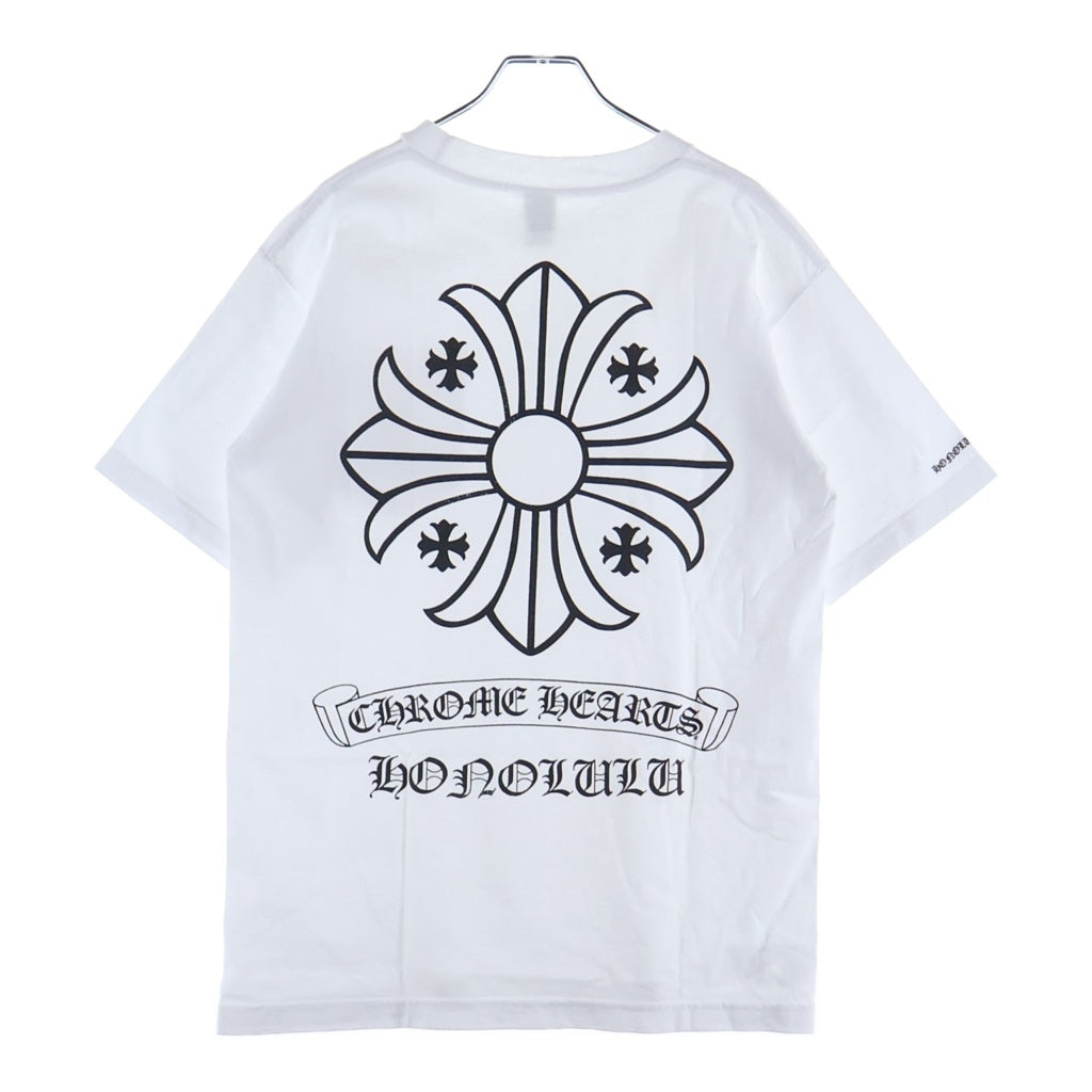 CHROME HEARTS(クロムハーツ) OLD CH Plus オールド ホノルル バックCH プラス プリント 半袖 カットソー Tシャツ ホワイト ‐
