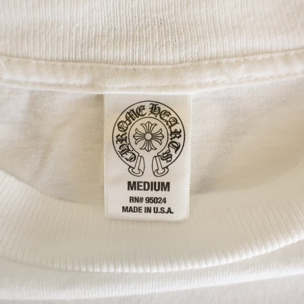 CHROME HEARTS(クロムハーツ) OLD CH Plus オールド ホノルル バックCH プラス プリント 半袖 カットソー Tシャツ ホワイト ‐