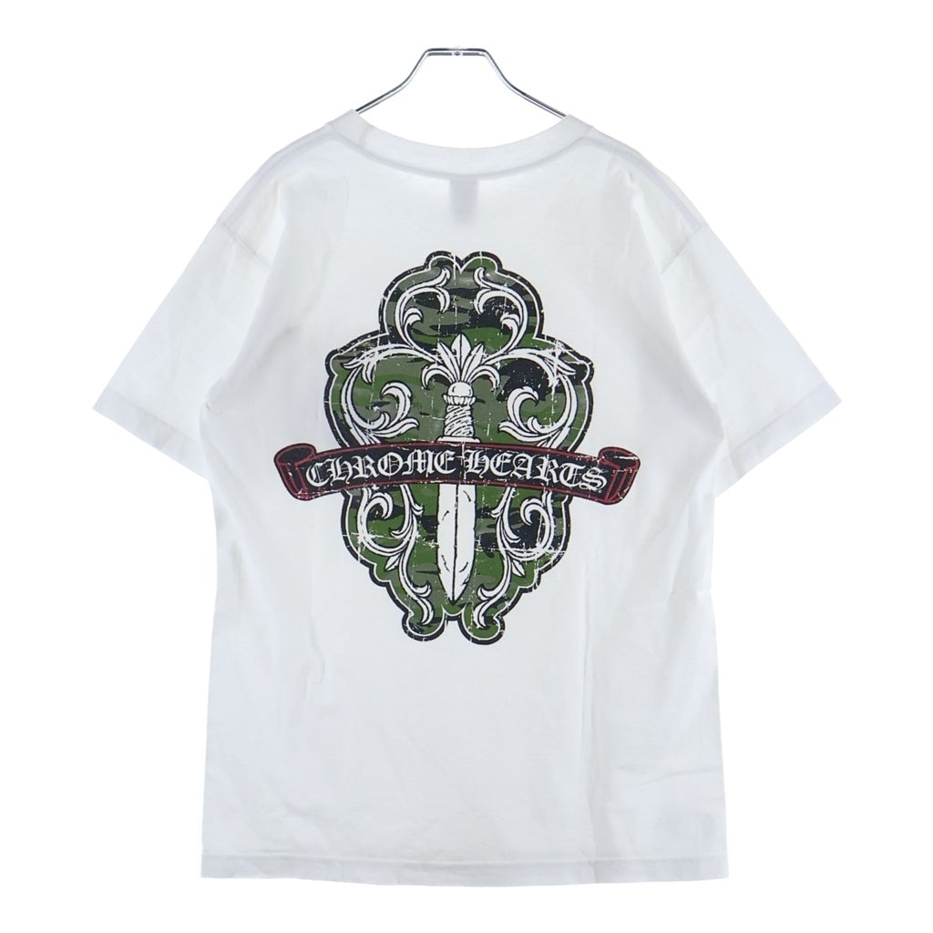 CHROME HEARTS(クロムハーツ) OLD S/S オールド バックヴァインダガー プリント 半袖 カットソー Tシャツ ホワイト ‐