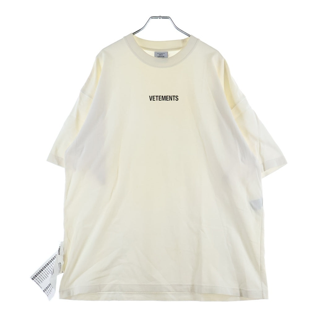 VETEMENTS(ヴェトモン) 19AW Logo Printed Tee Shirt ロゴプリント カットソー 半袖プリントTシャツ ホワイト UAH20TR611 UAH20TR61