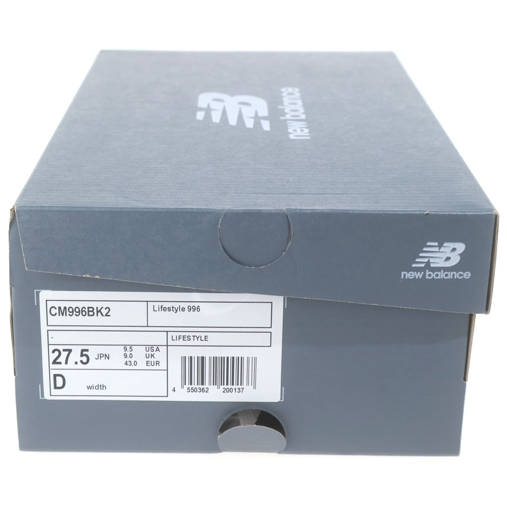 New Balance(ニューバランス) CM996BK2 スエード ローカット スニーカー ブラック US9.5/27.5cm