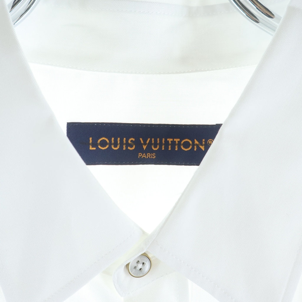 LOUIS VUITTON(ルイヴィトン) LVロゴ刺繍 ボタンアップ 長袖シャツ ホワイト RM242MM JXU HRS34W