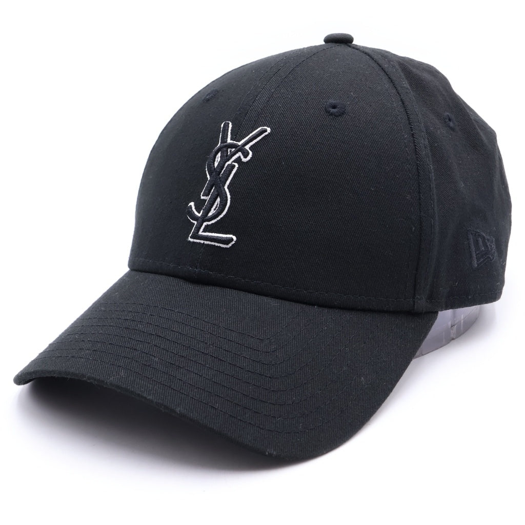 SAINT LAURENT PARIS(サンローランパリ) ×NEW ERA 9FORTY ロゴ刺繍 キャップ ブラック